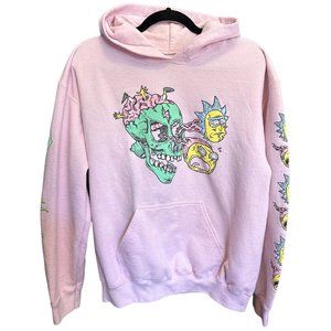Pink Rick & Morty Hoodie Size Medium